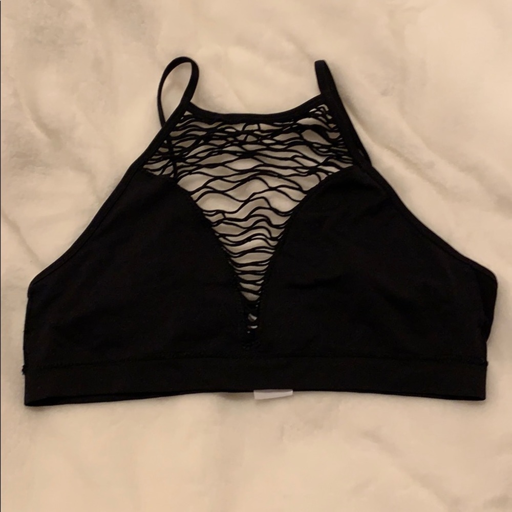 Black High Neck Bandeau/Bralette